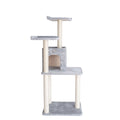 GleePet 57-Inch Cat Tree Two-Door Real Wood Condo Gray