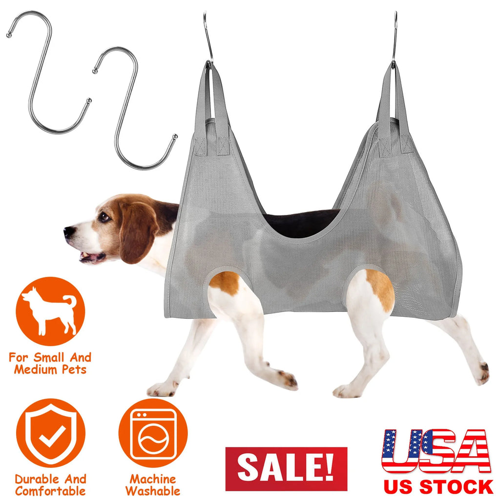 Cat Dog Hammock Helper Pet Grooming Hammock Harness Restraint Bag